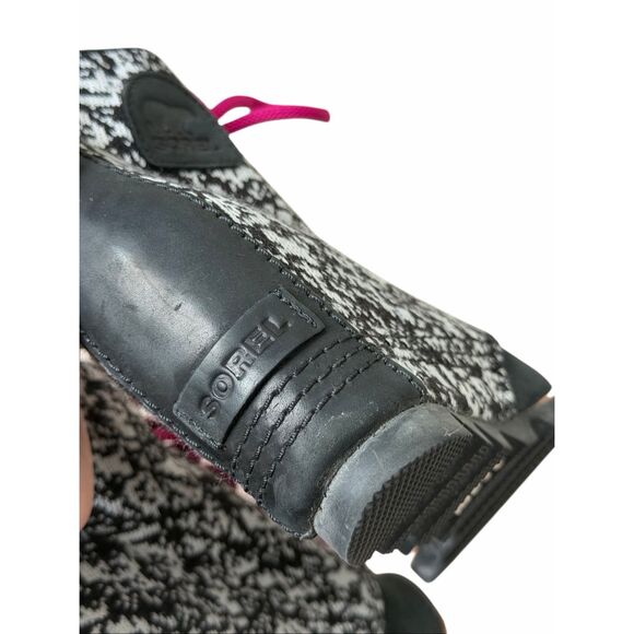 Sorel Boots PDX Wedge Ankle Black Pink Boots Size 7.5 - Picture 7 of 9